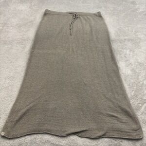 Barefoot Dreams Cozychic Lite Maxi Skirt Womens L Taupe Brown Side Slit‎ Comfy